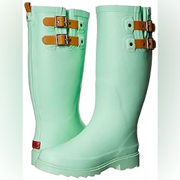 Brand new Chooka Mint Green Tall Rain Boots with Buckle Accents women’s 9 - Picture 1 of 1